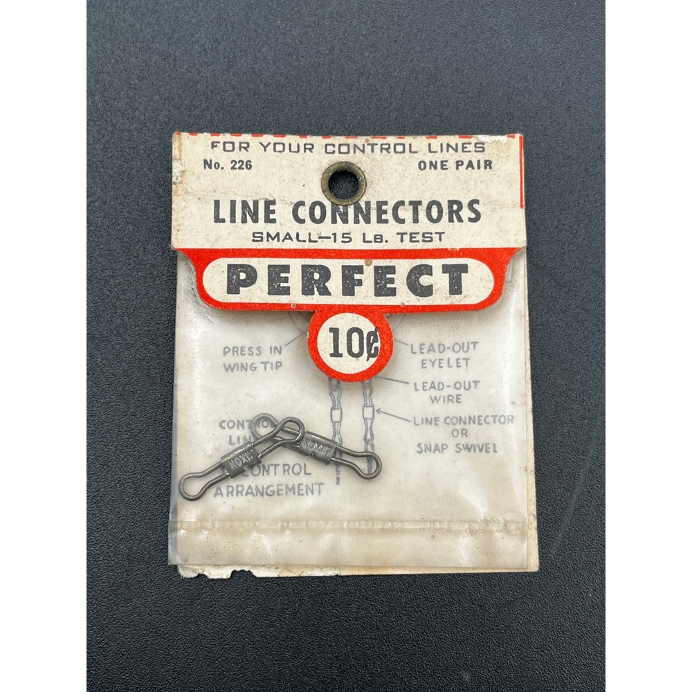 Perfect Model Airplane Line Connectors Small 15 Lb Test Control Lines Parts #226